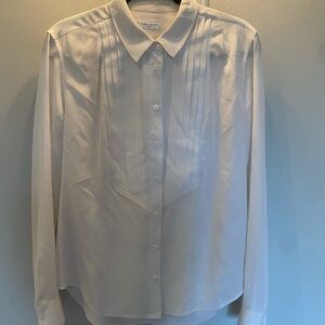 Equipment silk tuxedo blouse - ivory